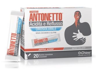 Digestivo antonetto acidita' e reflusso orosolubile 20 bustine