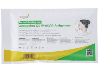 Test antigenico rapido covid-19 hotgen autodiagnostico determinazione qualitativa antigeni sars-cov-2 in tamponi nasali mediante immunocromatografia 1 pezzo