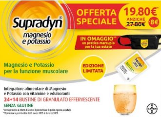 Supradyn magnesio/potassio sport edition 1 supradyn magnesi o&potassio 24 buste + 1 supradyn magnesio&potassio 14 buste marsupio omaggio