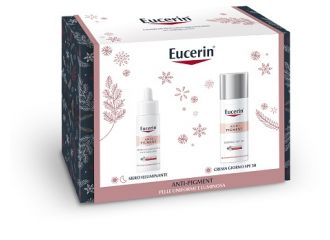 Eucerin anti-pigment xmas pack 2022 siero illuminante anti-macchie 30 ml + anti-pigment crema giorno spf 30 50 ml