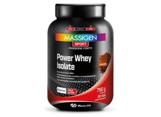 Massigen sport power whey isolate cioccolato 750 g