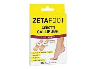 Zetafoot cerotto callifugo dischetto centrale con astuccio 6 pezzi