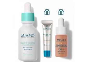 Miamo cofanetto pigment control siero 30 ml + renewal peel pb 5 ml + pigment defense 10 ml